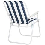 Casa si Gradina - Gradina si terasa - Mobilier exterior - Scaune si sezlonguri gradina - Scaun de plaja Sersimo GC050, pliabil, 100kg, 52x74cm, alb albastru - Infinity.ro