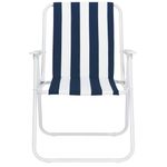 Casa si Gradina - Gradina si terasa - Mobilier exterior - Scaune si sezlonguri gradina - Scaun de plaja Sersimo GC050, pliabil, 100kg, 52x74cm, alb albastru - Infinity.ro