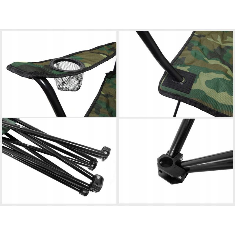 Casa si Gradina - Gradina si terasa - Mobilier exterior - Seturi mobila gradina - Scaun pliabil camping sau pescuit Sersimo, suport pahar, camuflaj - Infinity.ro