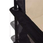 Casa si Gradina - Gradina si terasa - Mobilier exterior - Scaune si sezlonguri gradina - Scaun pliabil camping sau pescuit Premium, cu suport pahar, crem si negru - Infinity.ro