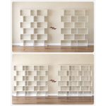 Casa si Gradina - Mobilier - Biblioteci si rafturi - Biblioteci - Biblioteca, raft cu 6 unitati de depozitare, pentru living, din lemn, 24x190x70cm, alb - Infinity.ro