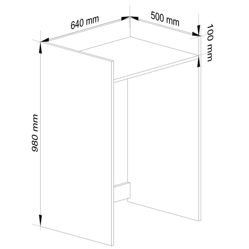 Casa si Gradina - Mobilier - Mobilier baie - Corpuri baie - Masca pentru masina de spalat cu polita, PAL laminat, 64x50x98 cm, gri grafit - Infinity.ro