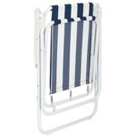 Casa si Gradina - Gradina si terasa - Mobilier exterior - Scaune si sezlonguri gradina - Scaun de plaja Sersimo GC050, pliabil, 100kg, 52x74cm, alb albastru - Infinity.ro