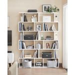 Casa si Gradina - Mobilier - Biblioteci si rafturi - Biblioteci - Biblioteca, raft cu 6 unitati de depozitare, pentru living, din lemn, 24x190x70cm, alb - Infinity.ro