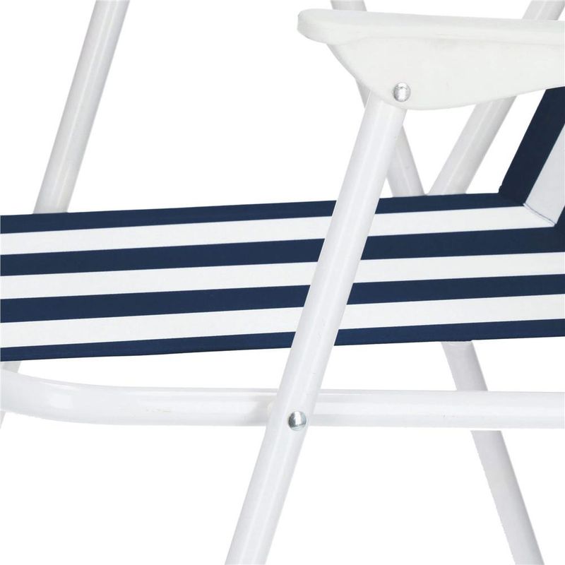 Casa si Gradina - Gradina si terasa - Mobilier exterior - Scaune si sezlonguri gradina - Scaun de plaja Sersimo GC050, pliabil, 100kg, 52x74cm, alb albastru - Infinity.ro