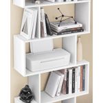 Casa si Gradina - Mobilier - Biblioteci si rafturi - Biblioteci - Biblioteca, raft cu 6 unitati de depozitare, pentru living, din lemn, 24x190x70cm, alb - Infinity.ro