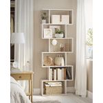 Casa si Gradina - Mobilier - Biblioteci si rafturi - Biblioteci - Biblioteca, raft cu 6 unitati de depozitare, pentru living, din lemn, 24x190x70cm, alb - Infinity.ro