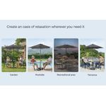 Casa si Gradina - Gradina si terasa - Umbrele si pavilioane - Umbrele - Umbrela de gradina, cu manivela pentru deschidere, sistem inclinare, 200cm, gri - Infinity.ro