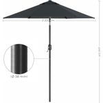 Casa si Gradina - Gradina si terasa - Umbrele si pavilioane - Umbrele - Umbrela de gradina, cu manivela pentru deschidere, sistem inclinare, 200cm, gri - Infinity.ro