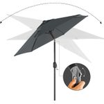Casa si Gradina - Gradina si terasa - Umbrele si pavilioane - Umbrele - Umbrela de gradina, cu manivela pentru deschidere, sistem inclinare, 200cm, gri - Infinity.ro