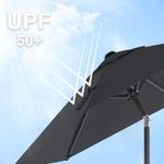 Casa si Gradina - Gradina si terasa - Umbrele si pavilioane - Umbrele - Umbrela de gradina, cu manivela pentru deschidere, sistem inclinare, 200cm, gri - Infinity.ro
