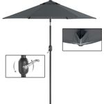 Casa si Gradina - Gradina si terasa - Umbrele si pavilioane - Umbrele - Umbrela de gradina, cu manivela pentru deschidere, sistem inclinare, 200cm, gri - Infinity.ro