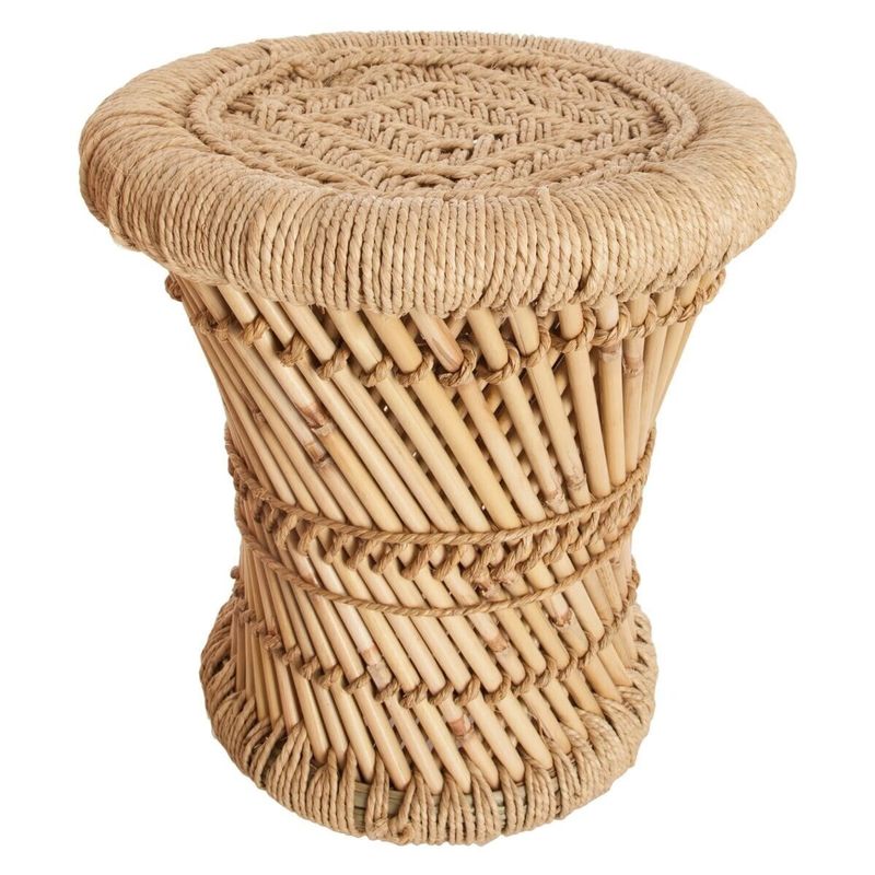 Casa si Gradina - Mobilier - Mese si birouri - Masute de cafea - Set 2 masute cafea Atmosphera Corde din bambus, 30 cm si 37cm, bej - Infinity.ro
