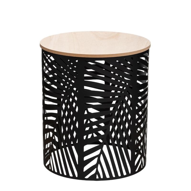 Casa si Gradina - Mobilier - Mese si birouri - Masute de cafea - Set 2 masute cafea Atmosphera Akira, 39x45 cm si 35x40 cm, structura metalica, negru - Infinity.ro