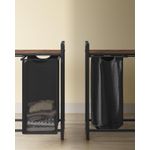 Market - Spalare si intretinere rufe - Uscatoare de rufe si accesorii - Cos rufe 4x40L, saci detasabili, raft superior si cadru metalic, 116x33x72 cm, maro si negru - Infinity.ro