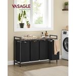 Market - Spalare si intretinere rufe - Uscatoare de rufe si accesorii - Cos rufe 4x40L, saci detasabili, raft superior si cadru metalic, 116x33x72 cm, maro si negru - Infinity.ro