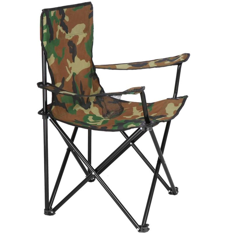 Casa si Gradina - Gradina si terasa - Mobilier exterior - Seturi mobila gradina - Scaun pliabil camping sau pescuit, suport pahar, 80x40x45cm, camuflaj - Infinity.ro
