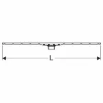 Casa si Gradina - Constructii - Materiale constructii - Sisteme de scurgere - Capac pentru rigola Geberit CleanLine80 30-90 cm champagne - Infinity.ro