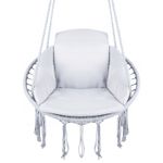 Casa si Gradina - Gradina si terasa - Balansoare si hamace - Balansoare - Scaun rotund Sersimo tip leagan suspendat cu perna Confort casa sau gradina, gri - Infinity.ro