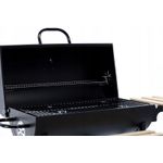 Casa si Gradina - Gradina si terasa - Gratare si accesorii - Gratare de gradina - Gratar dreptunghiular pe carbuni, cu 2 suporti laterali si termometru capac, 101x70x94cm - Infinity.ro