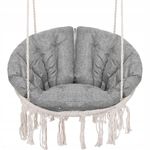 Casa si Gradina - Gradina si terasa - Balansoare si hamace - Balansoare - Scaun rotund Sersimo tip leagan suspendat cu perna Confort Plus casa sau gradina, bej - Infinity.ro