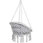 Casa si Gradina - Gradina si terasa - Balansoare si hamace - Balansoare - Scaun rotund Sersimo tip leagan suspendat cu perna Confort Plus casa sau gradina, gri - Infinity.ro