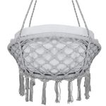 Casa si Gradina - Gradina si terasa - Balansoare si hamace - Balansoare - Scaun rotund Sersimo tip leagan suspendat cu perna Confort Plus casa sau gradina, gri - Infinity.ro