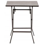 Casa si Gradina - Gradina si terasa - Mobilier exterior - Seturi mobila gradina - Masa de plastic pliabila, pentru gradina sau balcon, 62x62x73cm, maro imitatie lemn - Infinity.ro