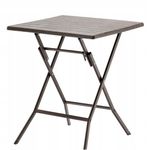 Casa si Gradina - Gradina si terasa - Mobilier exterior - Seturi mobila gradina - Masa de plastic pliabila, pentru gradina sau balcon, 62x62x73cm, maro imitatie lemn - Infinity.ro