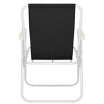 Casa si Gradina - Gradina si terasa - Mobilier exterior - Scaune si sezlonguri gradina - Scaun de plaja Sersimo, pliabil, 100kg, 52x73cm, negru alb - Infinity.ro