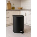 Casa si Gradina - Mobilier - Organizare si depozitare - Cosuri de gunoi - Cos gunoi 5Five Colors Colors cu pedala si inchidere soft-close, otel, 3 L, 23x23x17 cm, negru - Infinity.ro