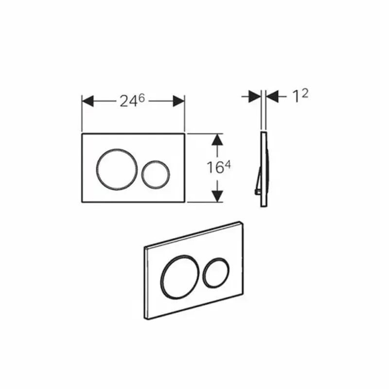 Casa si Gradina - Sanitare - Obiecte sanitare - Accesorii vase de toaleta - Clapeta de actionare Geberit Sigma20 alb/auriu - Infinity.ro