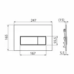 Casa si Gradina - Sanitare - Obiecte sanitare - Accesorii vase de toaleta - Clapeta de actionare Alca Thin M576 alb mat - Infinity.ro