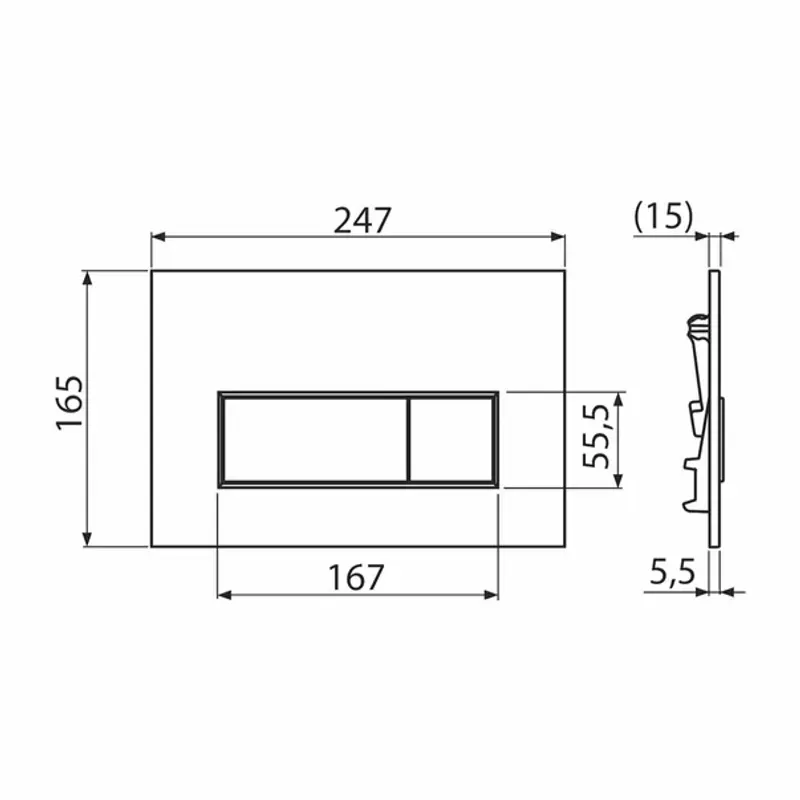 Casa si Gradina - Sanitare - Obiecte sanitare - Accesorii vase de toaleta - Clapeta de actionare Alca Thin M576 alb mat - Infinity.ro