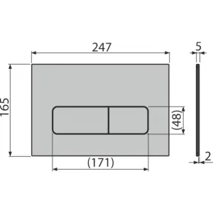 Clapeta de actionare Alca Flat MOON-BRASS alama