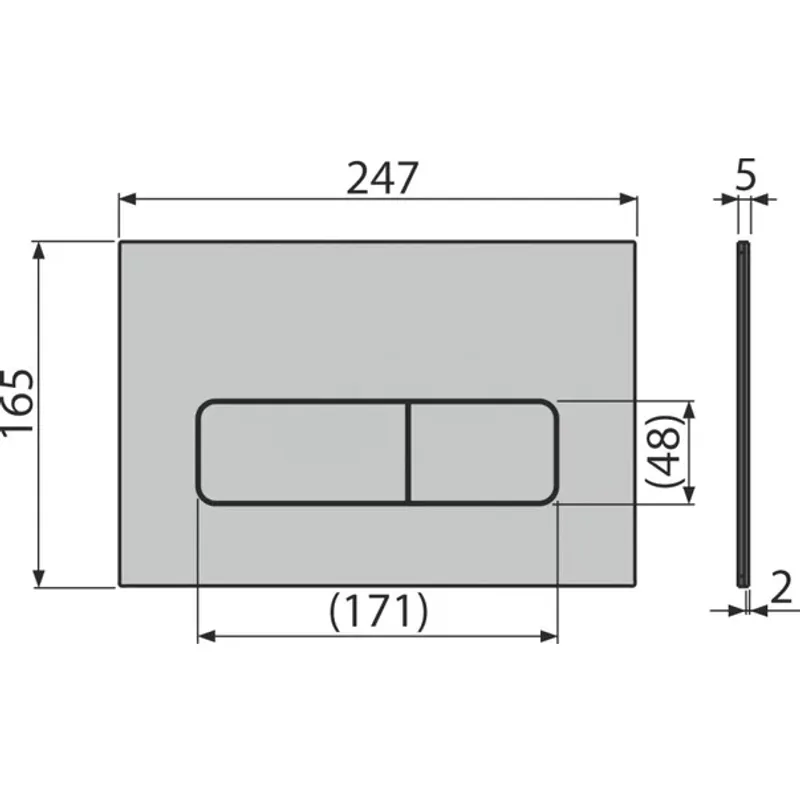 Casa si Gradina - Sanitare - Obiecte sanitare - Accesorii vase de toaleta - Clapeta de actionare Alca Flat MOON-BRASS alama - Infinity.ro
