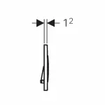 Casa si Gradina - Sanitare - Obiecte sanitare - Accesorii vase de toaleta - Clapeta de actionare Geberit Sigma20 crom mat / crom lucios EasyToClean - Infinity.ro