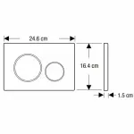 Casa si Gradina - Sanitare - Obiecte sanitare - Accesorii vase de toaleta - Clapeta de actionare Geberit Sigma21 sticla alb crom lucios - Infinity.ro