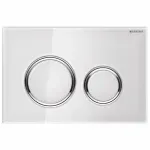 Casa si Gradina - Sanitare - Obiecte sanitare - Accesorii vase de toaleta - Clapeta de actionare Geberit Sigma21 sticla alb crom lucios - Infinity.ro