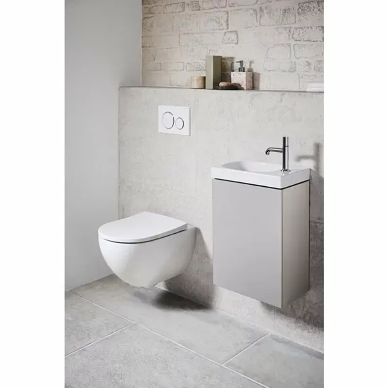 Casa si Gradina - Sanitare - Obiecte sanitare - Accesorii vase de toaleta - Clapeta de actionare Geberit Sigma21 sticla alb crom lucios - Infinity.ro