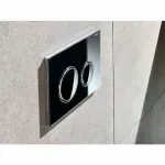 Casa si Gradina - Sanitare - Obiecte sanitare - Accesorii vase de toaleta - Clapeta de actionare Geberit Sigma21 sticla negru/crom lucios - Infinity.ro
