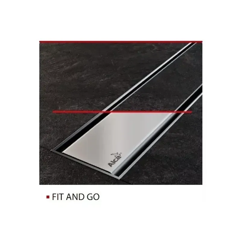 Casa si Gradina - Constructii - Materiale constructii - Sisteme de scurgere - Set rigola de perete cu capac faiantabil Alca APZ23-DOUBLE9 FIT AND GO WALL 85 cm - Infinity.ro