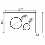 Casa si Gradina - Sanitare - Obiecte sanitare - Accesorii vase de toaleta - Clapeta de actionare Alca M678 negru mat - Infinity.ro