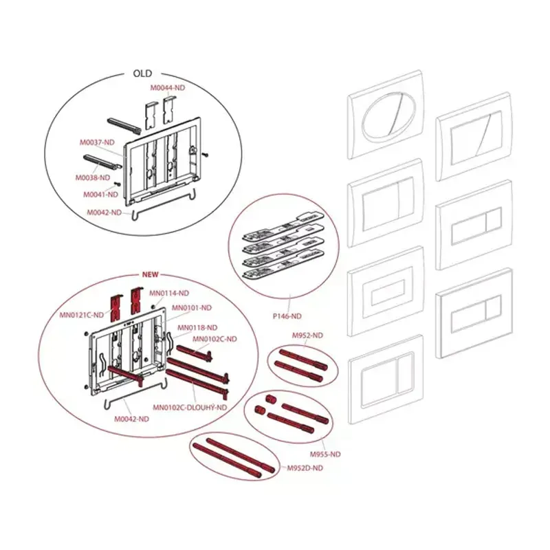 Casa si Gradina - Sanitare - Obiecte sanitare - Accesorii vase de toaleta - Clapeta de actionare Alca Basic M275 auriu - Infinity.ro