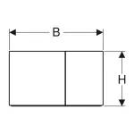 Casa si Gradina - Sanitare - Obiecte sanitare - Accesorii vase de toaleta - Clapeta de actionare Geberit Sigma70 sticla alba finisaj lucios - Infinity.ro