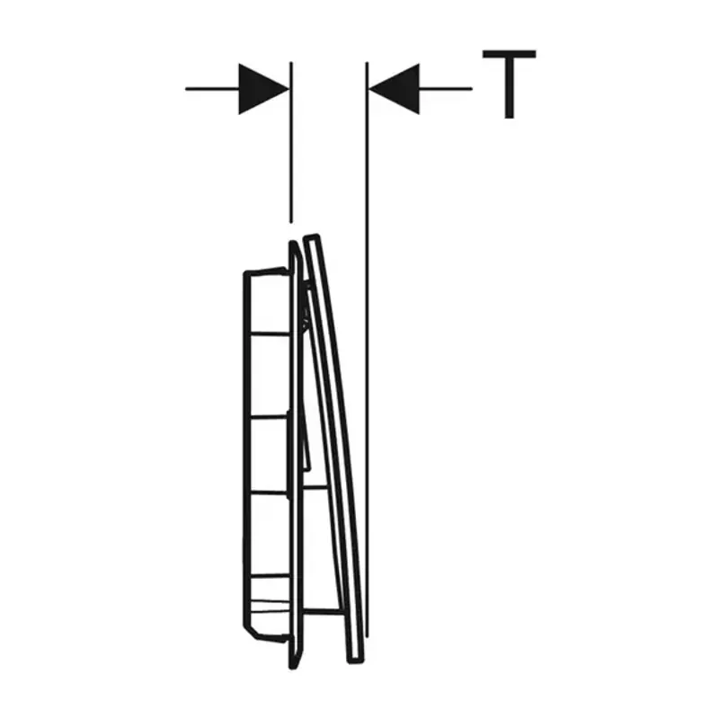 Casa si Gradina - Sanitare - Obiecte sanitare - Accesorii vase de toaleta - Clapeta de actionare Geberit Sigma70 sticla alba finisaj lucios - Infinity.ro