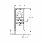 Casa si Gradina - Sanitare - Obiecte sanitare - Accesorii vase de toaleta - Cadru Geberit Duofix pentru fixare pisoar cu detectare infrarosu - Infinity.ro