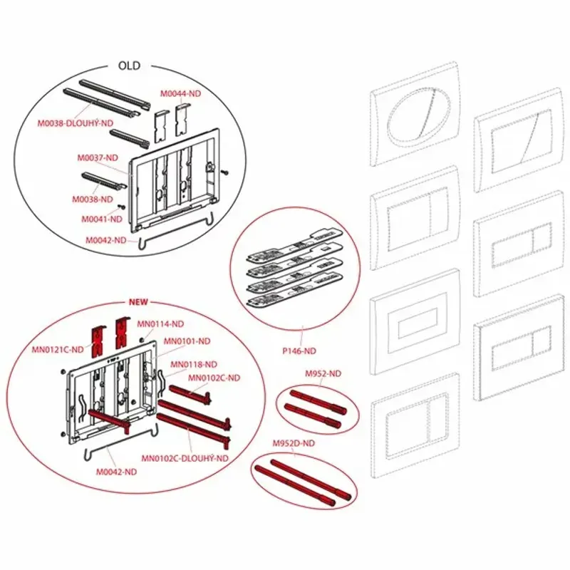 Casa si Gradina - Sanitare - Obiecte sanitare - Accesorii vase de toaleta - Clapeta de actionare Alca Basic M278 negru mat - Infinity.ro