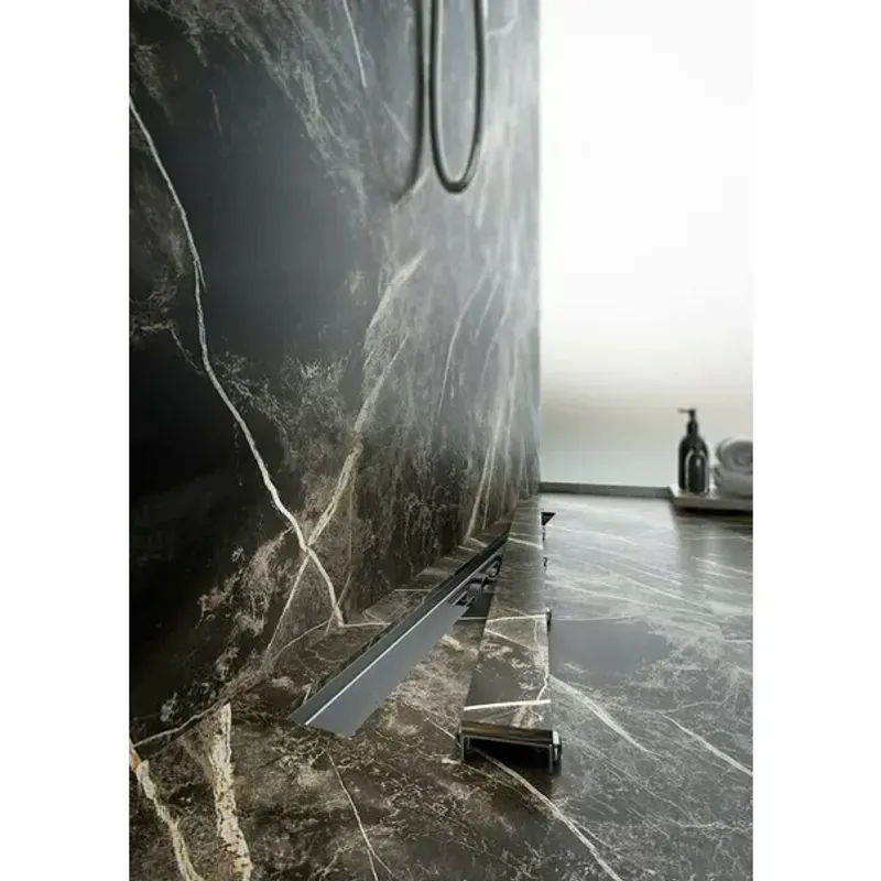 Casa si Gradina - Constructii - Materiale constructii - Sisteme de scurgere - Set rigola cu capac faiantabil APZ115 MARBLE LOW 55 cm - Infinity.ro