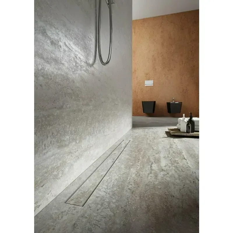 Casa si Gradina - Constructii - Materiale constructii - Sisteme de scurgere - Set rigola cu capac faiantabil APZ115 MARBLE LOW 85 cm - Infinity.ro